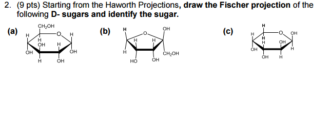 Solved Starling from the Haworth Projections, draw the | Chegg.com