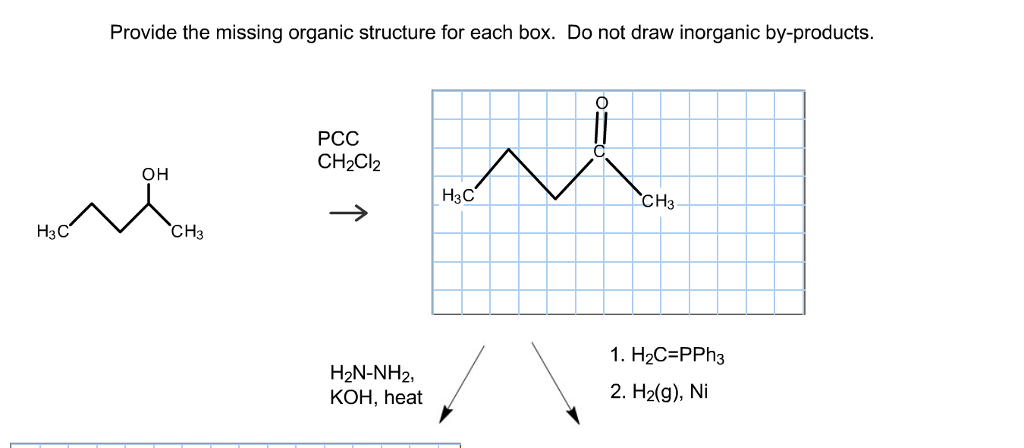 Solved Provide the missing organic structure for each box. | Chegg.com