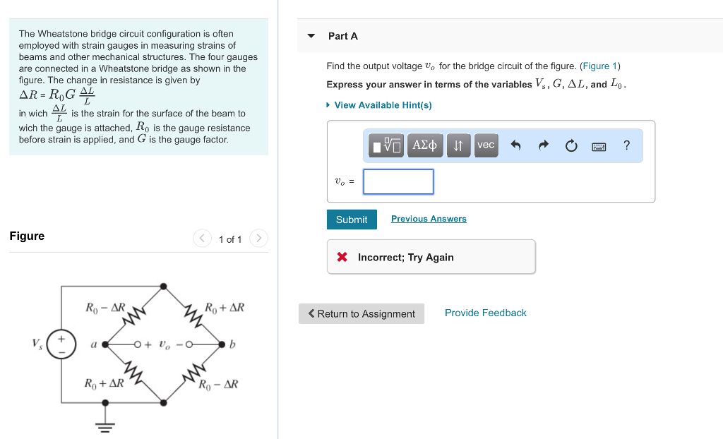 Solved The Wheatstone bridge circuit configuration is often | Chegg.com