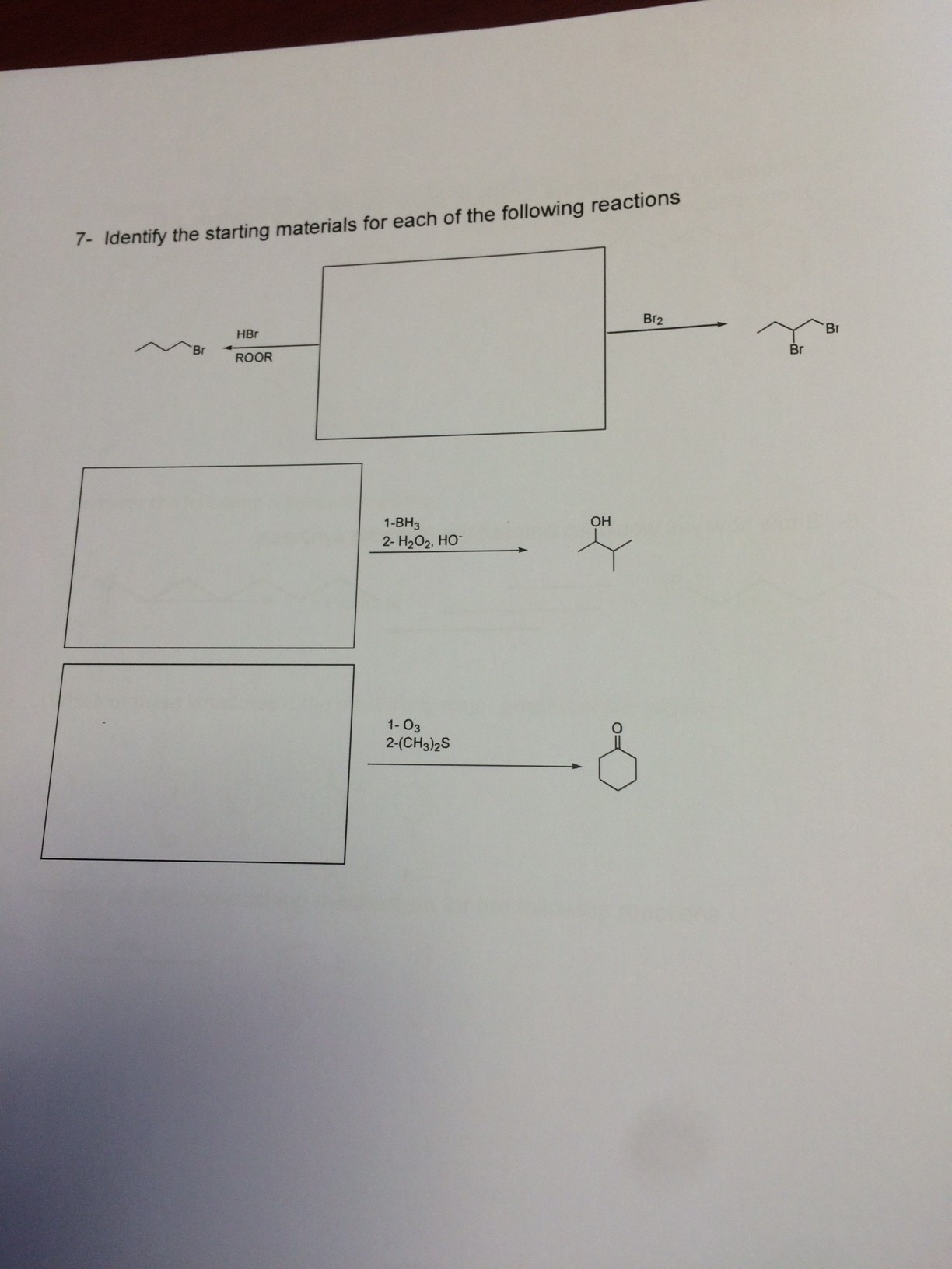Solved Identify the starting materials for each of the | Chegg.com