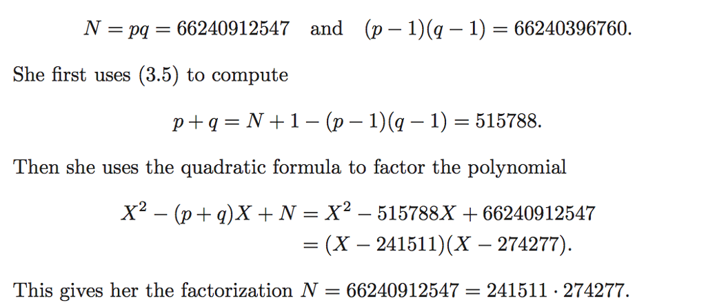 Solved Remark 3 10 Bob s Public Key Includes The Number N Chegg