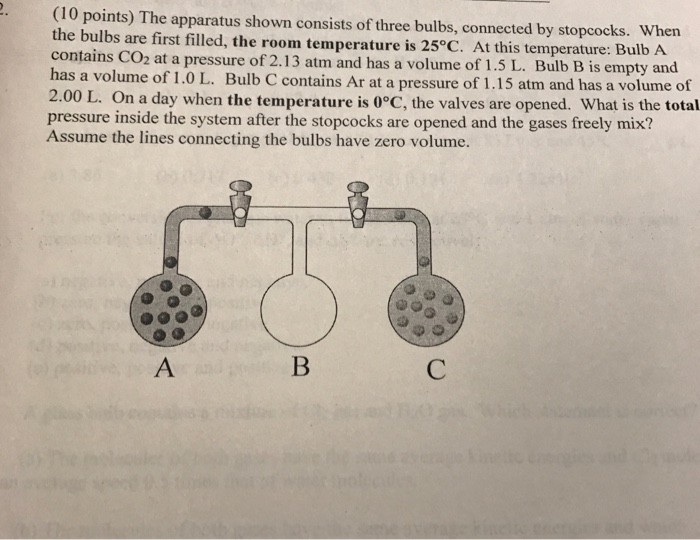 Solved 2. (10 points) The apparatus shown consists of three | Chegg.com