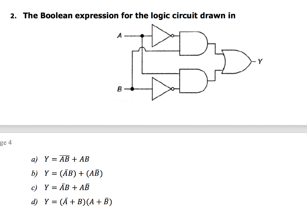 Logic Circuit Diagram For Boolean Expression