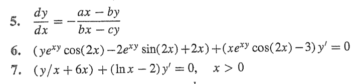 Solved Determine whether each of the equations in problems 1 | Chegg.com