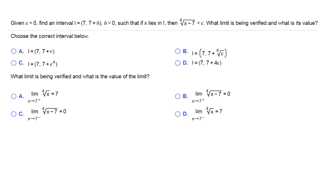 Solved Given Epsilon &gt; 0, Find An Interval I = (7, 7 + De&hellip;