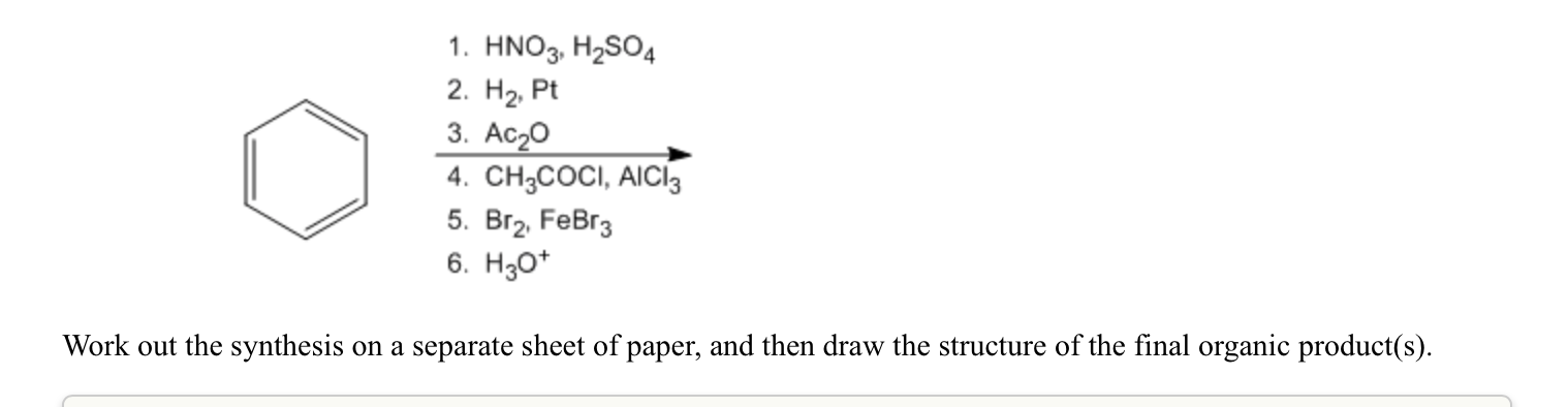 Solved Work out the synthesis on a separate sheet of paper, | Chegg.com