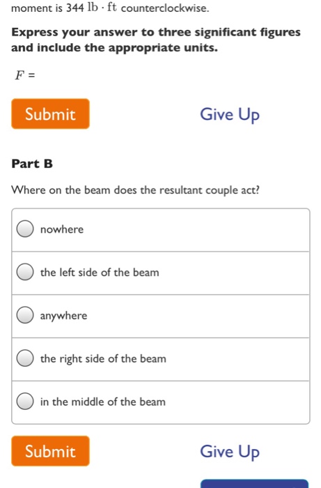 Solved Fundamental Problem 4.1 Part A Determine The Moment | Chegg.com