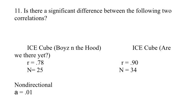 Solved 11. Is there a significant difference between the | Chegg.com