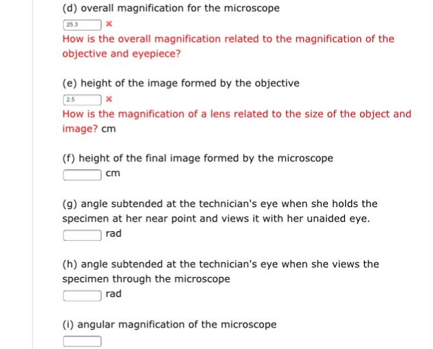Solved A custom made compound microscope (see the figure
