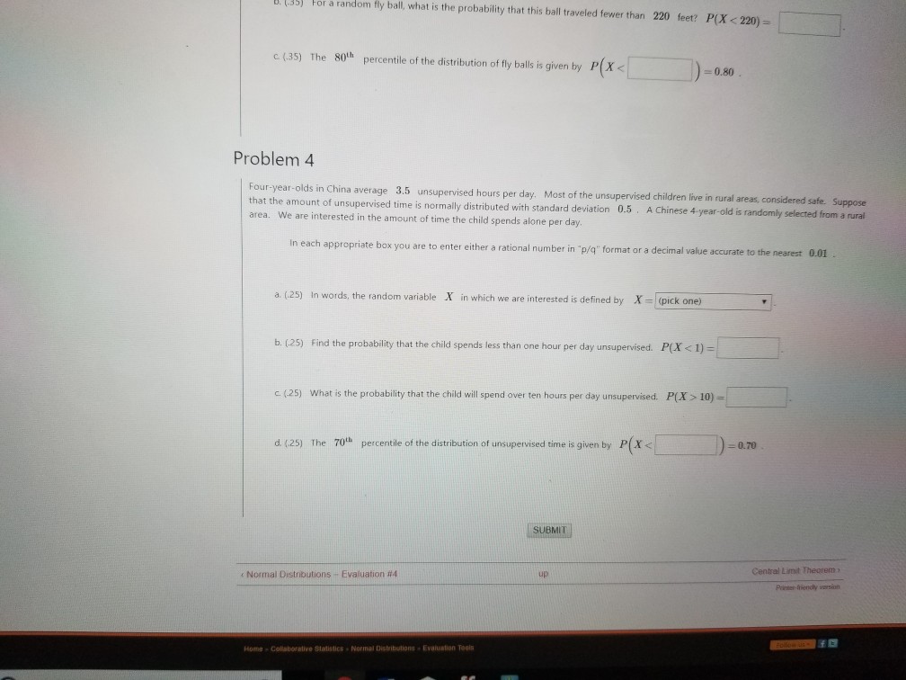 Solved d. (25) Write the probability statement for part (): | Chegg.com