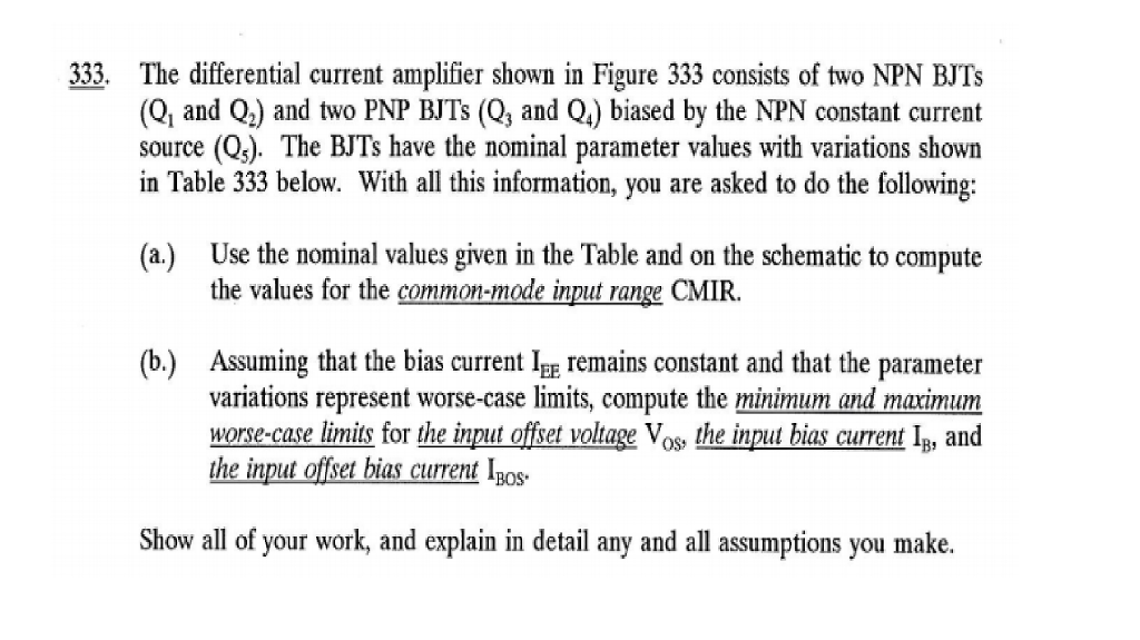 333. Differential Amplifiers Electronics 2 solve