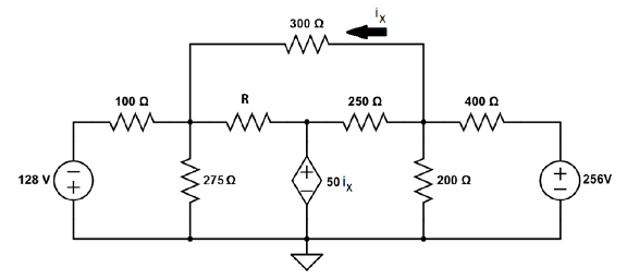 Solved If ix is 0.26 A then find the value of resistor R. | Chegg.com