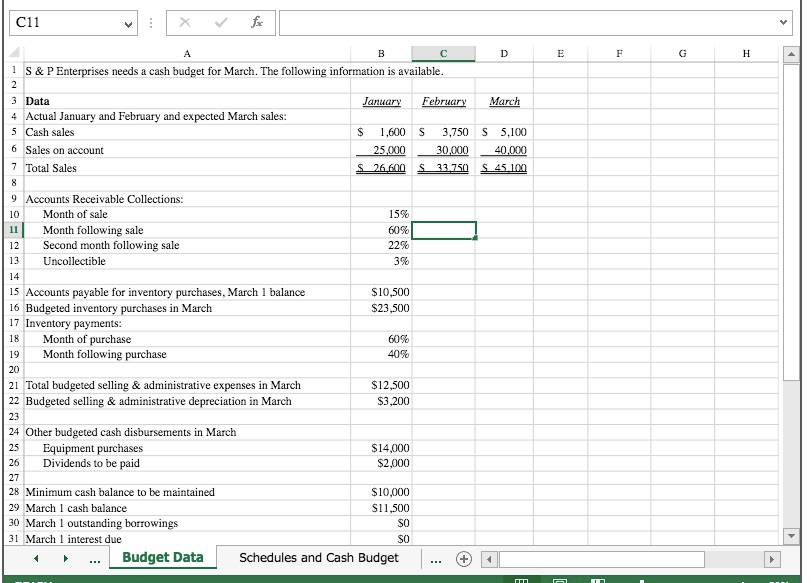 Solved S&P Enterprises has provided data from the first | Chegg.com