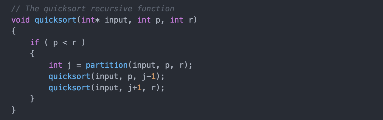 Translate the C++ Code Below to Python (Quicksort) | Chegg.com