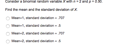 Solved Consider a binomial random variable X with n = 2 and | Chegg.com