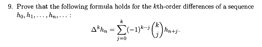 Solved 9. Prove that the following formula holds for the | Chegg.com