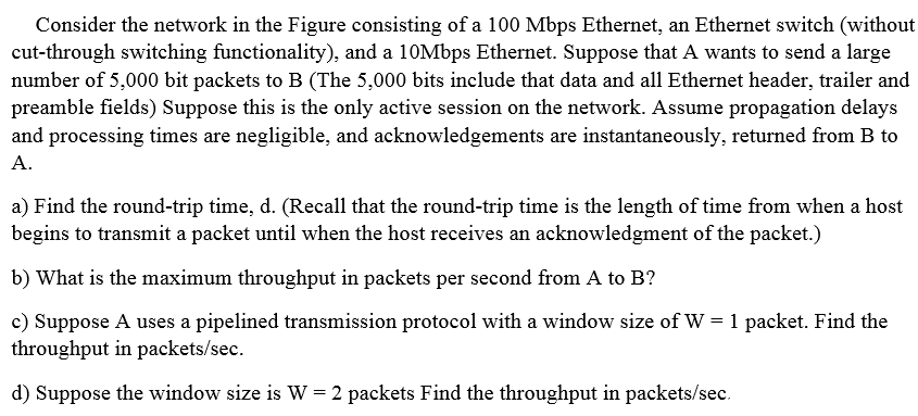 Solved Consider the network in the Figure consisting of a | Chegg.com