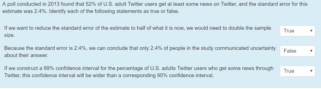 Solved A Poll Conducted In Found That Percentage Of Chegg Com