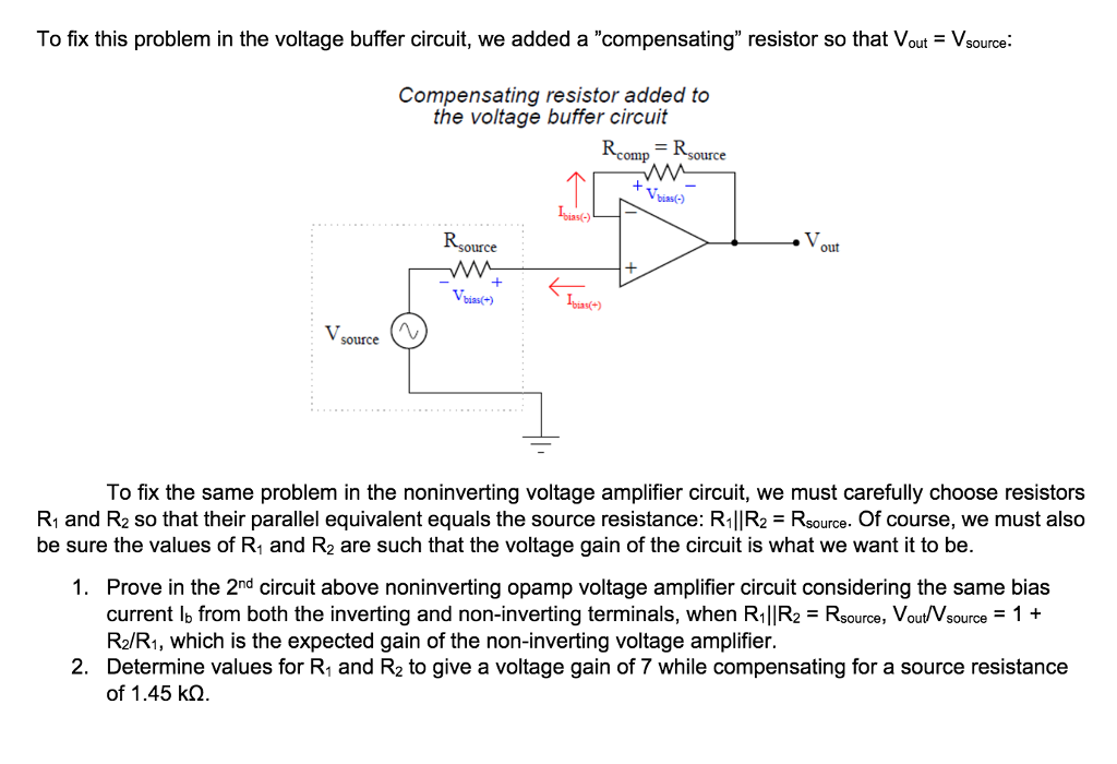 Solved H. Bias current and resistor". The same