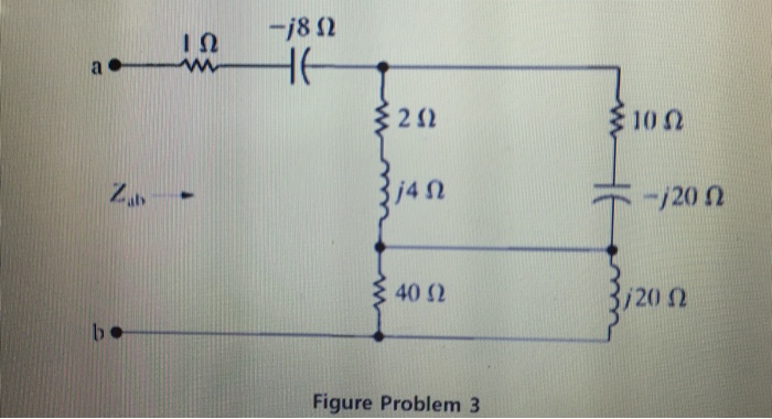 Solved 3. Find the impedance Z, in the circuit seen in | Chegg.com
