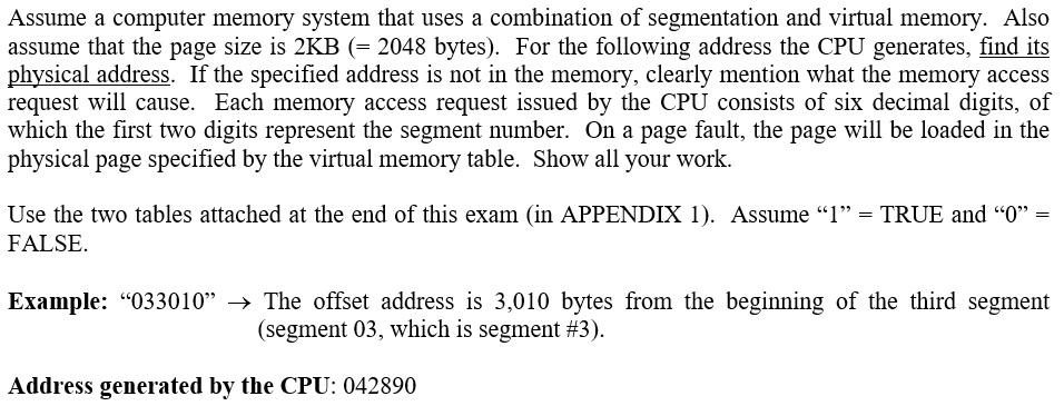 Assume A Computer Memory System That Uses A Chegg Assume A Computer Memory System That Uses A Chegg