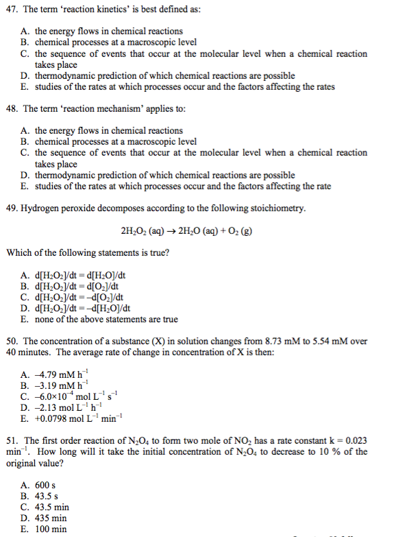 solved problems chemical kinetics