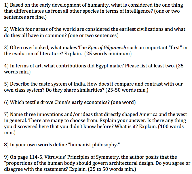 Solved Based on the early development of humanity, what is | Chegg.com