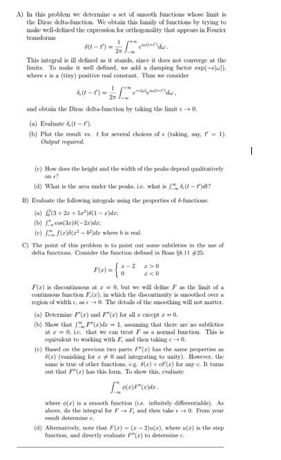 Solved In this problem we determine a set of smooth | Chegg.com