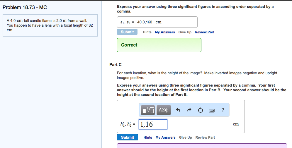 Solved A 4 0 cm tall Candle Flame Is 2 0 M From A Wall You Chegg