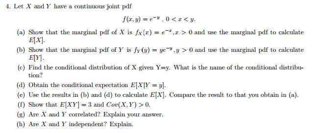 Solved Let X and Y have a continuous joint pdf f(x, y) = | Chegg.com