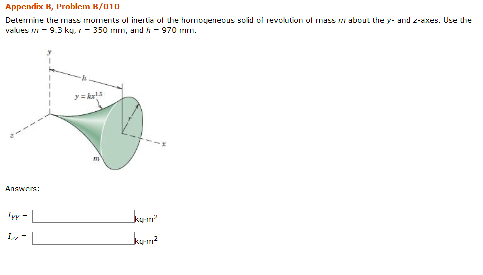 Solved Determine the mass moments of inertia of the | Chegg.com