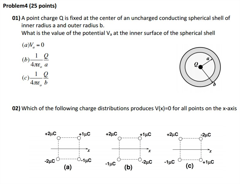 Solved A point charge Q is fixed at the center of an | Chegg.com