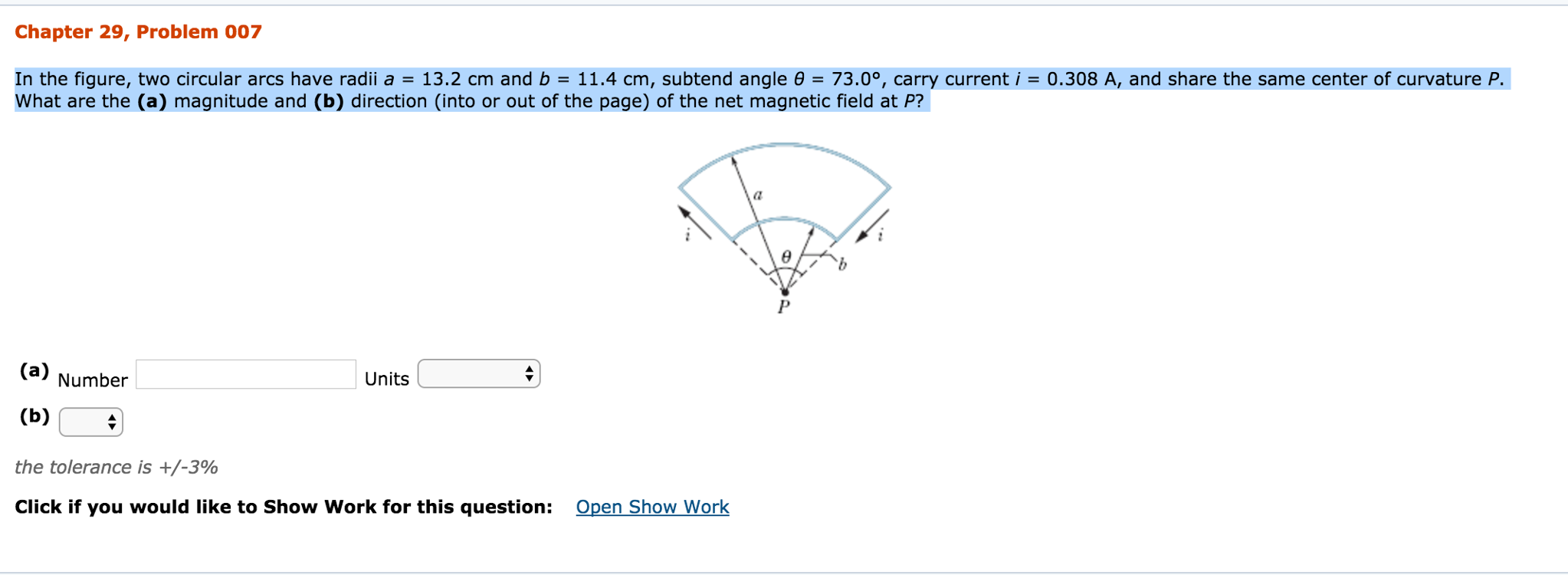 Solved In The Figure, Two Circular Arcs Have Radii A = 13.2 | Chegg.com