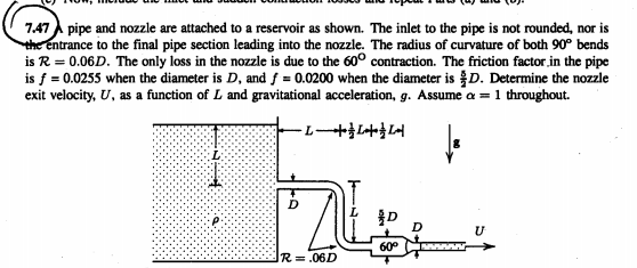 solved-a-pipe-and-nozzle-are-attached-to-a-reservoir-as-chegg