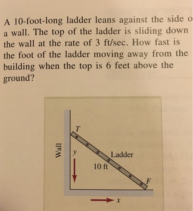 solved-a-10-foot-long-ladder-leans-against-the-side-o-a-chegg