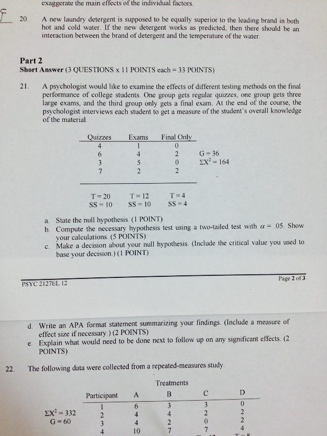 Show All Calculations And Explanations For A, B, C, | Chegg.com