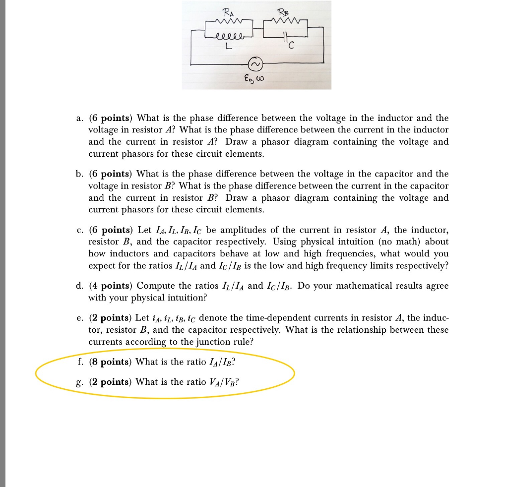 Solved What Is The Phase Difference Between The Voltage In | Chegg.com