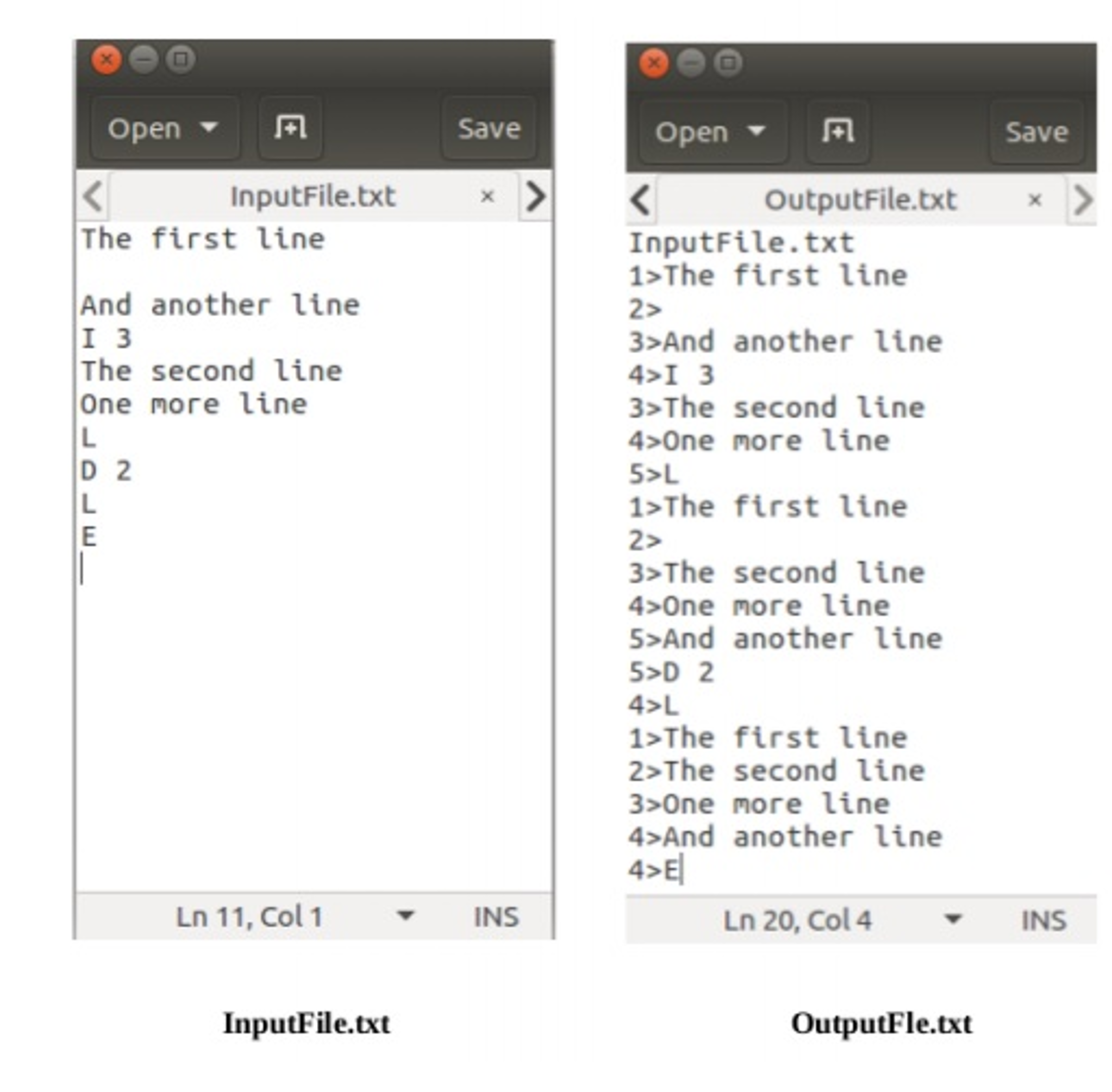 Java Simple Line editor Write a simple line editor. | Chegg.com