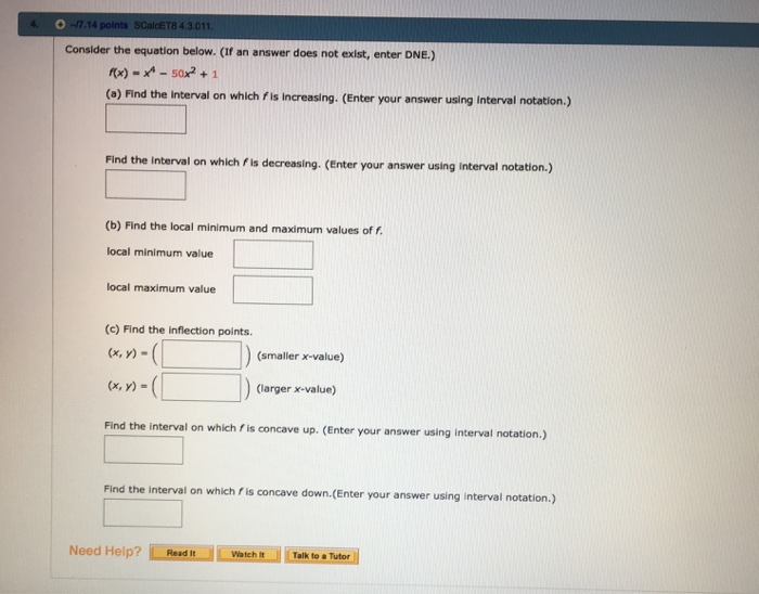 Solved Consider The Equation Below If An Answer Does Not