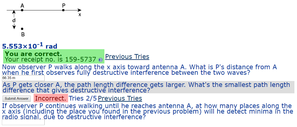 Solved Two Antennas Located At Points A And B Are | Chegg.com