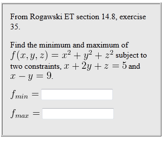 Solved From Rogawski ET section 14.8, exercise 35. Find the | Chegg.com