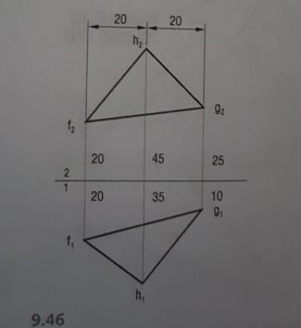 Solved 13. Draw the true shape of plane FGH (Figure 9.46). | Chegg.com