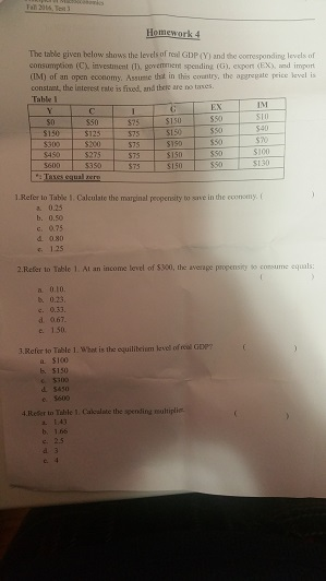 Solved The table given below shows the levels of real GDP | Chegg.com