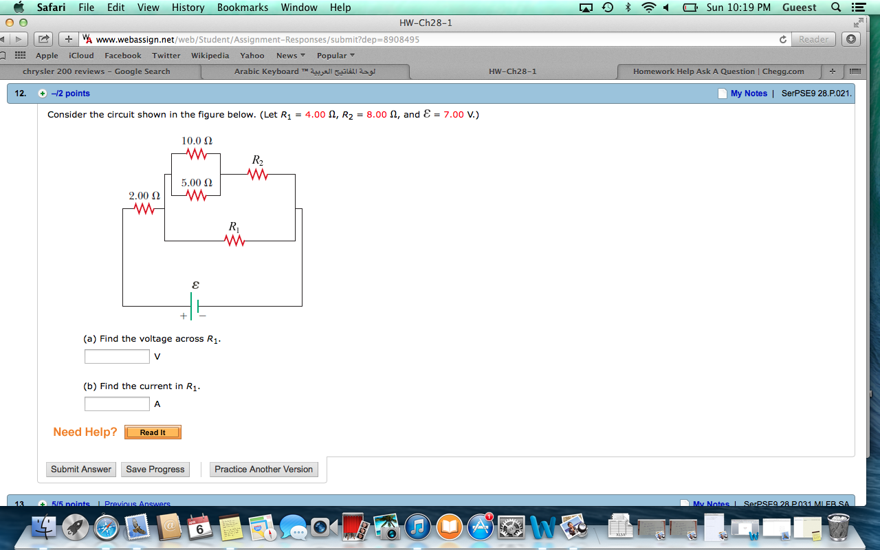 Solved Consider The Circuit Shown In The Figure Below. (Let | Chegg.com