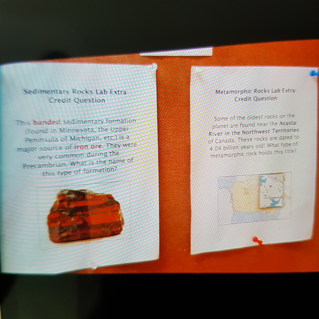 Solved Sedimentary Rocks Lab Extra Credit Question | Chegg.com