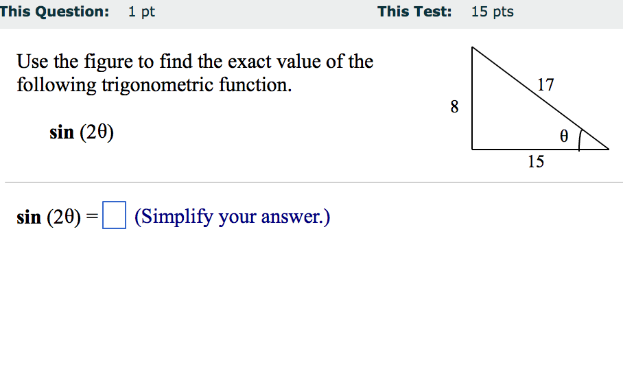 Solved Use The Figure To Find The Exact Value Of The | Chegg.com