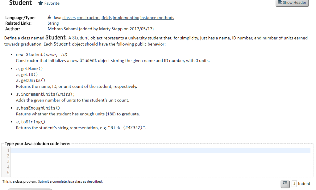 Solved Student avorite Show Header Language/Type: Related | Chegg.com