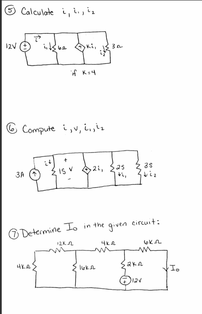 Solved Solve these THREE circuit questions showing the steps