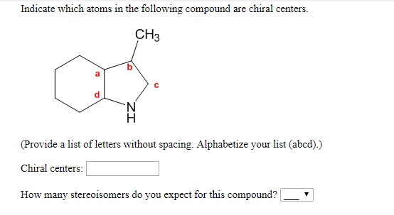 Solved Indicate which atoms in the following compound are | Chegg.com
