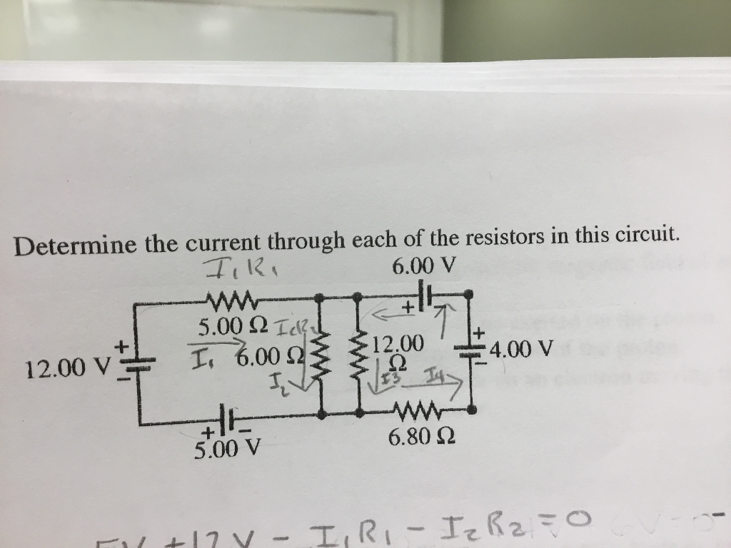 Solved Determine The Current Through Each Of The Resistors 0199